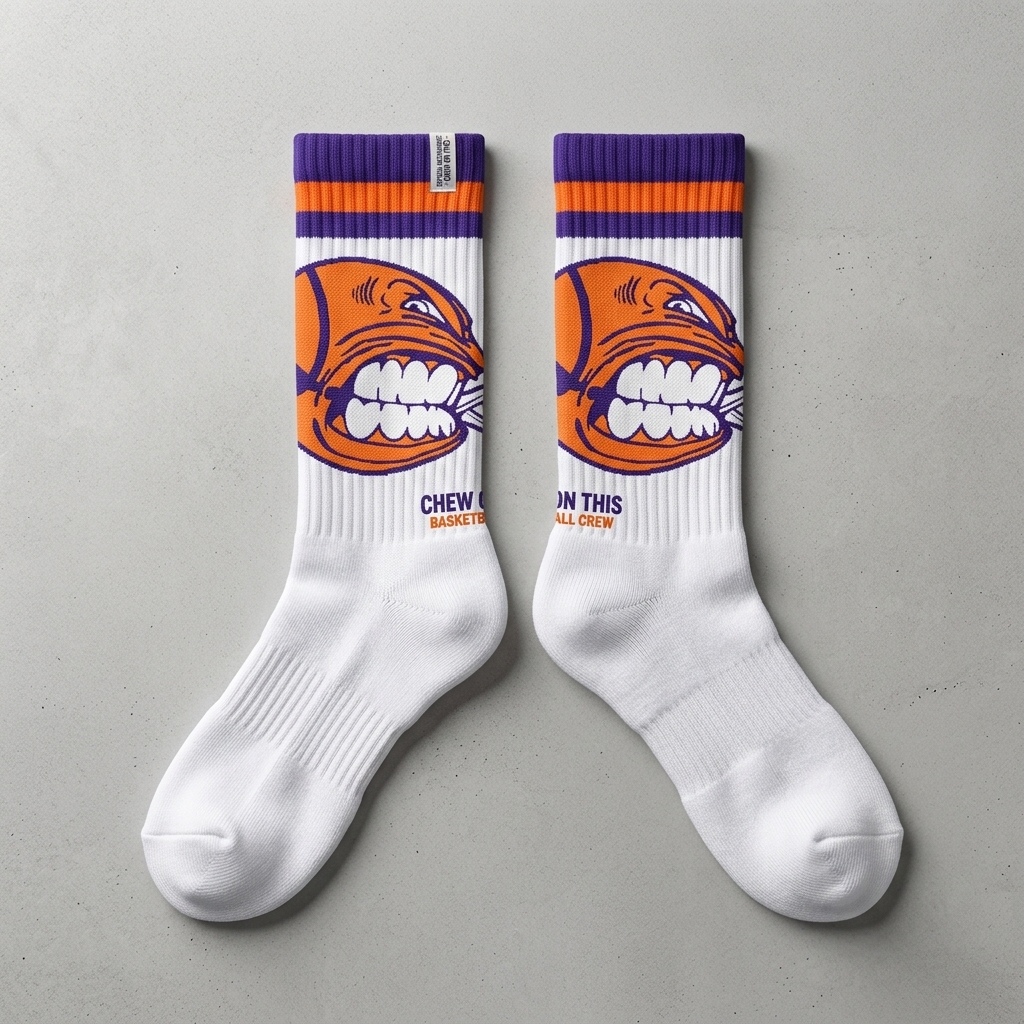 Lockdown Bite Crew Basketball Socks